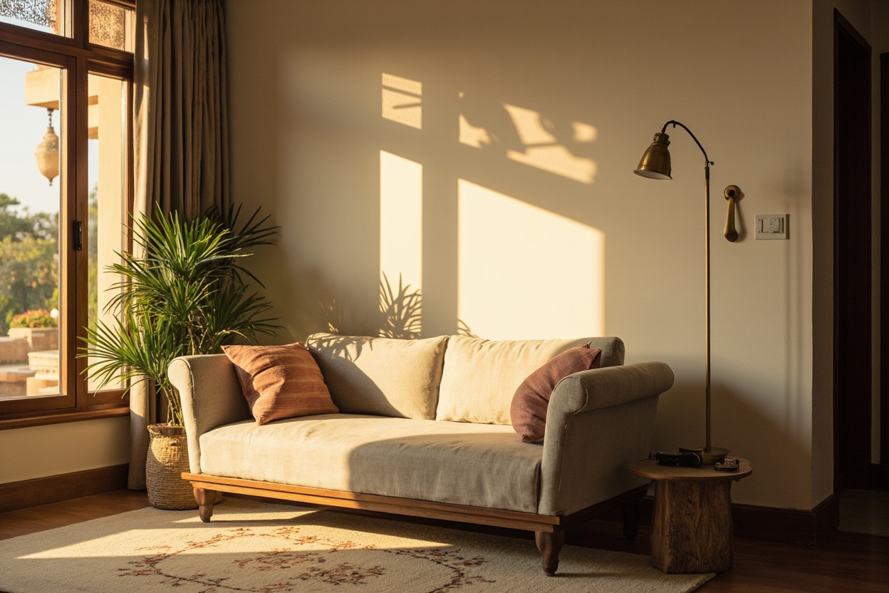 A considered Indian home interior shaped by light and direction