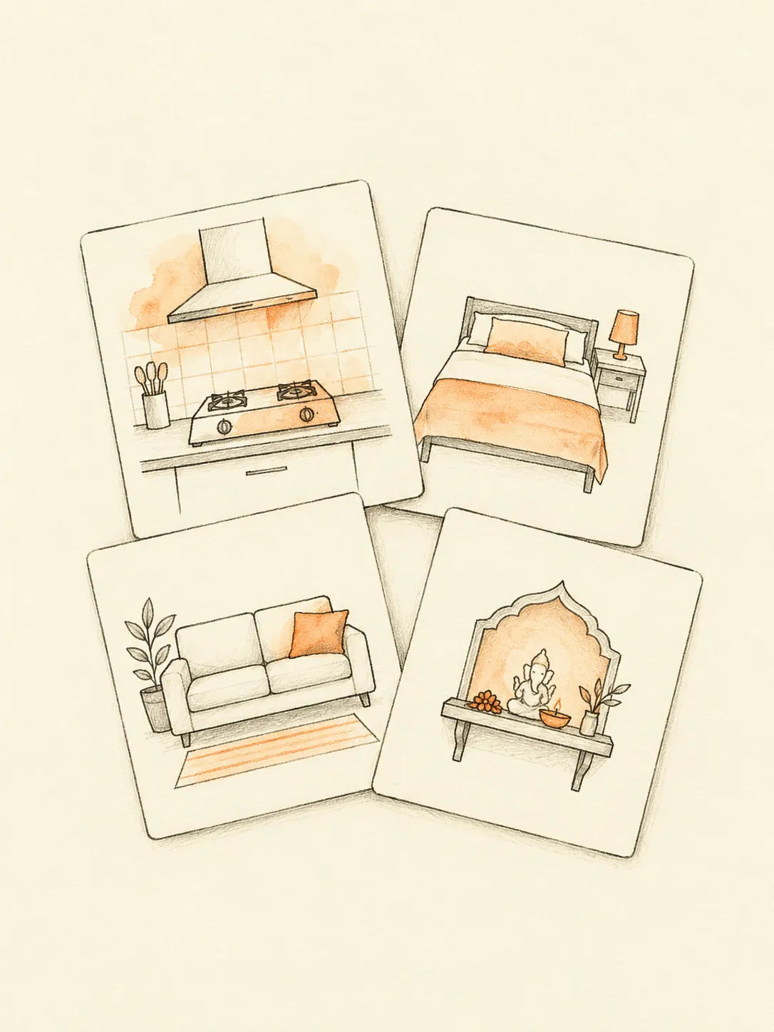 Vastu for Kitchen illustrated room-guide workflow