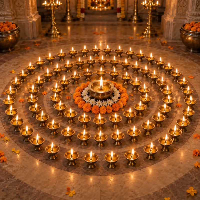108 ghee lamps